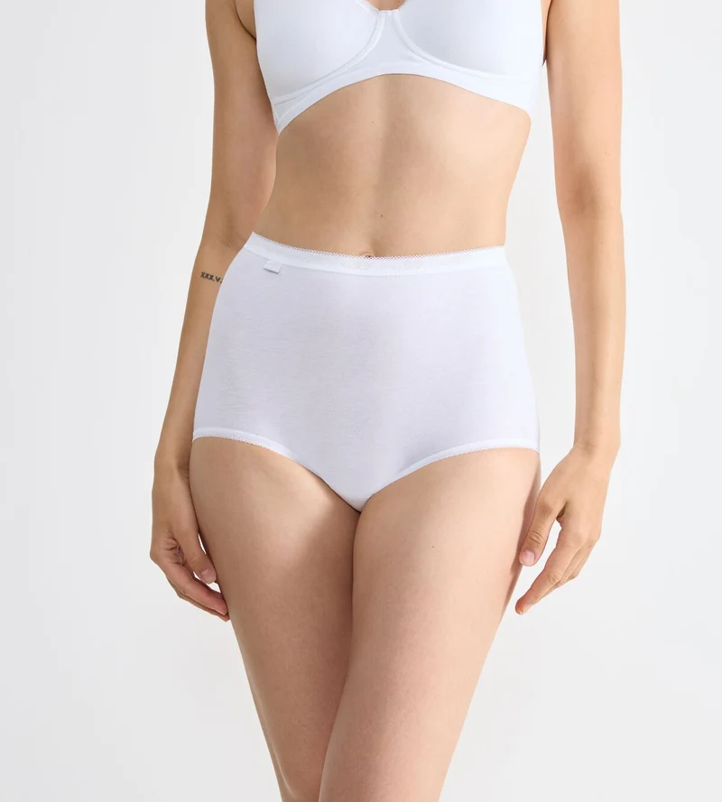 Sloggi - Basic Plus High Waist Slip 2er-Pack Weiß