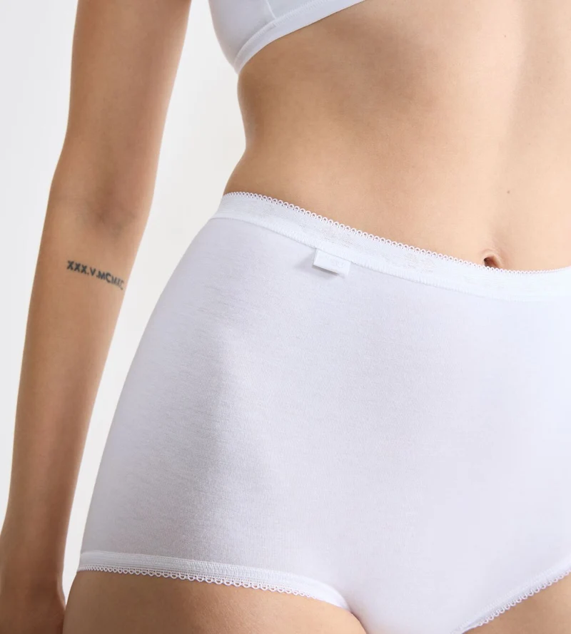 Sloggi - Basic Plus High Waist Slip 2er-Pack Weiß