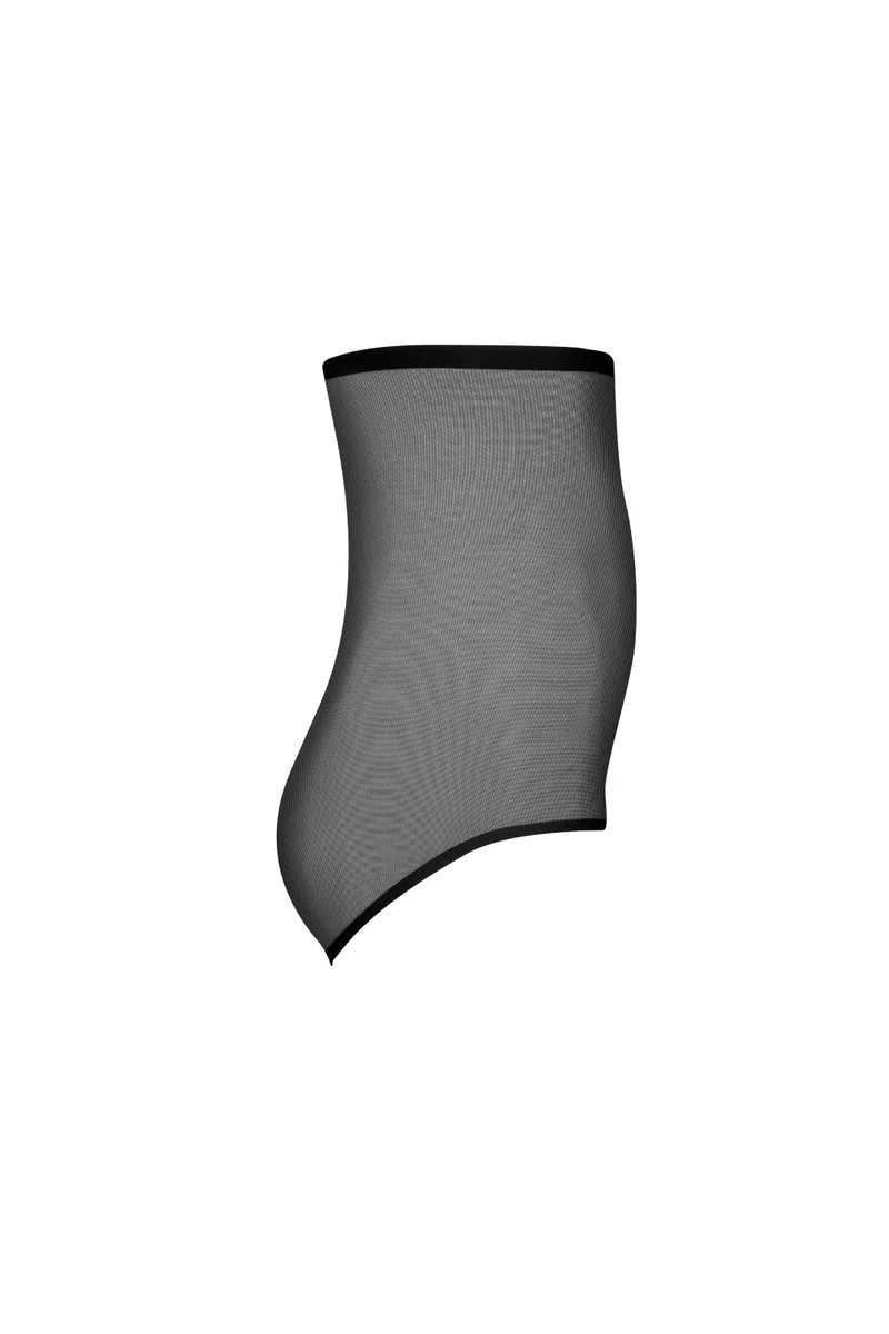 ByeBra – Formgebender Tüll-Shapewear-Slip mit mittlerem Halt und hohem Bund, Schwarz