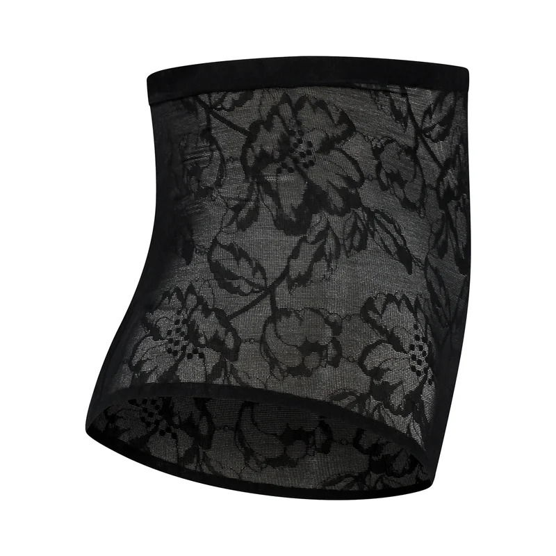 ByeBra – Schwarze Shapewear mit Spitze, hochtaillierter Spitzen-Shapewear-Tanga