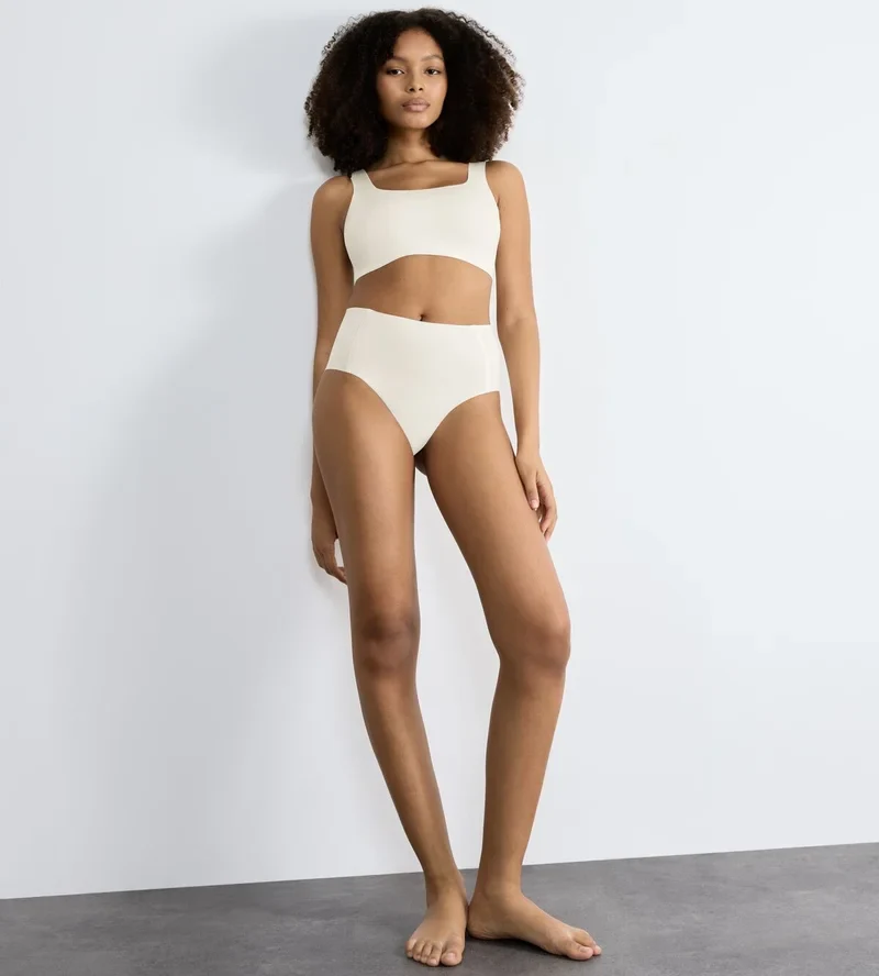 Sloggi - Zero Feel High Waist Brief Seide Weiß