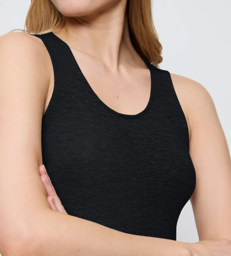 Triumph – Ärmelloses Top aus Wolle, Schwarz (Beauty Layers)