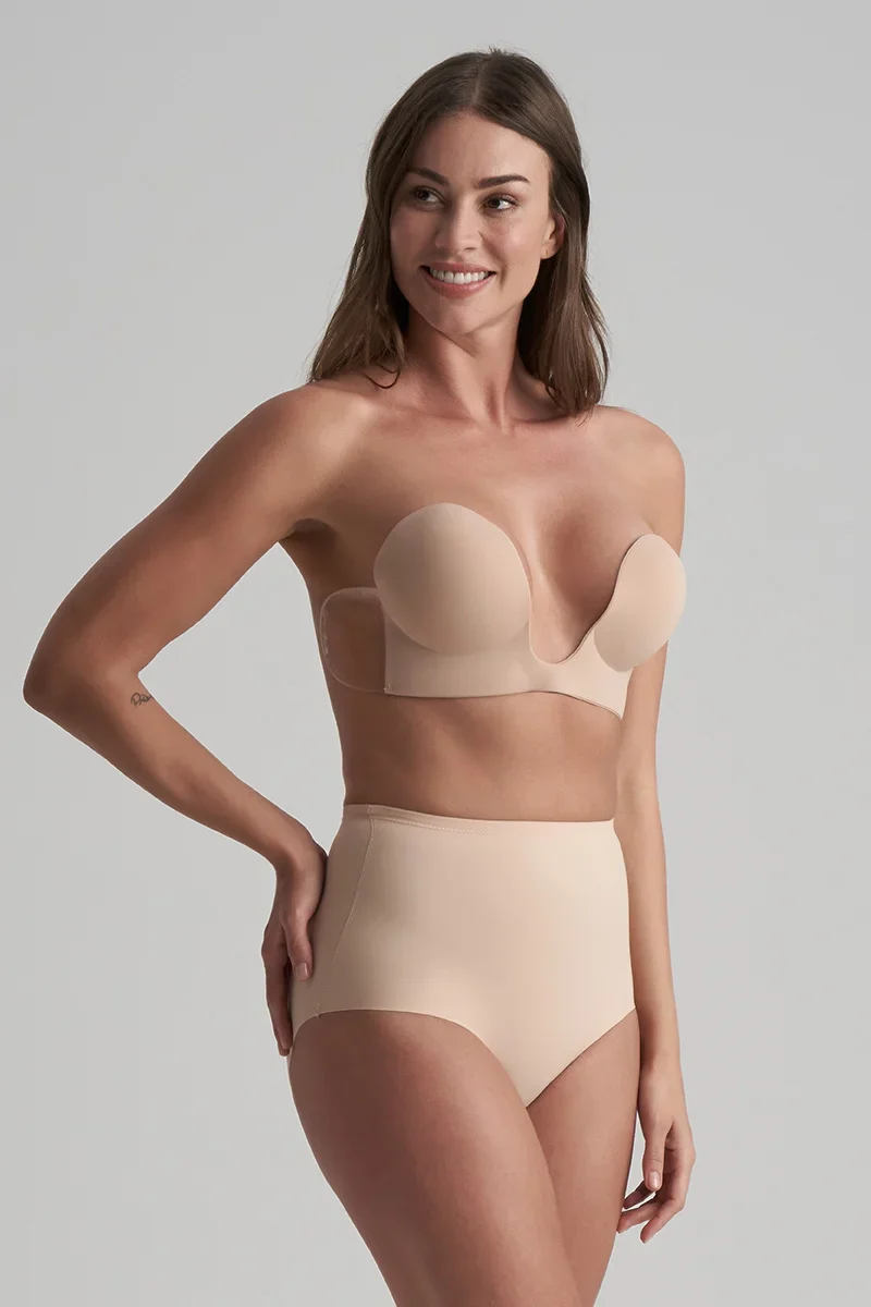ByeBra – Nahtloser Klebe-BH im U-Stil, Beige