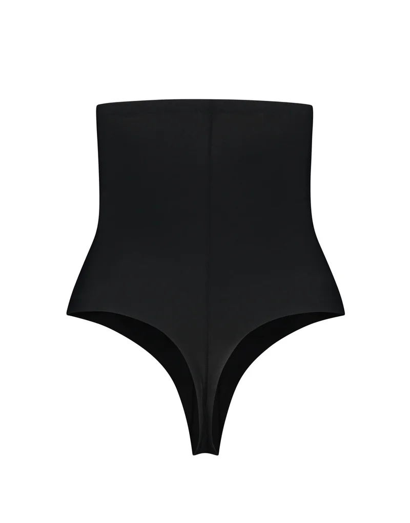 ByeBra – Formgebende Unterwäsche (Starker Halt) Formgebender High-Waist-Tanga Schwarz