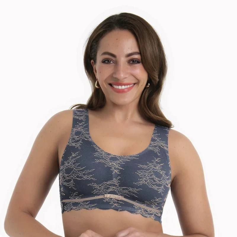 Anita - Essential Lace Bralette mit gepolsterten Cups, Grau/Rosa