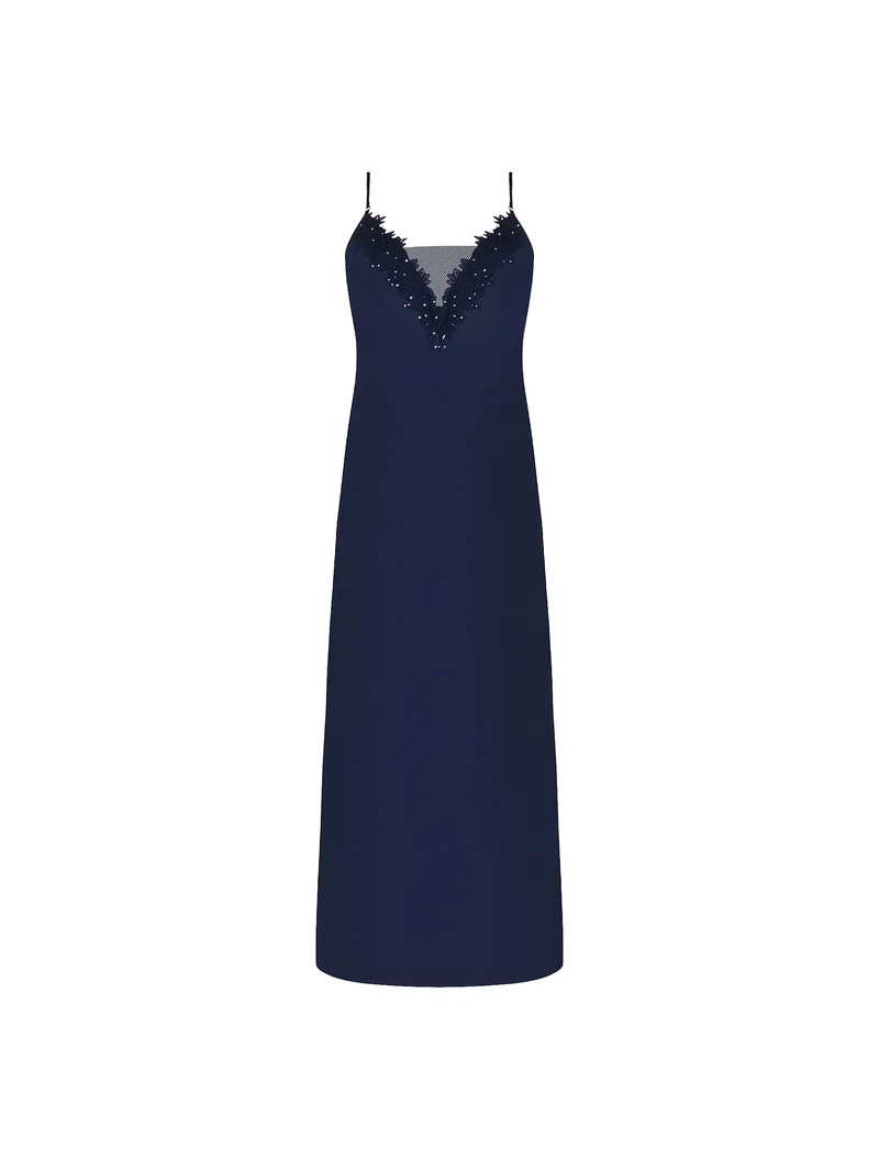 Lise Charmel - Eclat Couture Langes Nachthemd Bleu Night