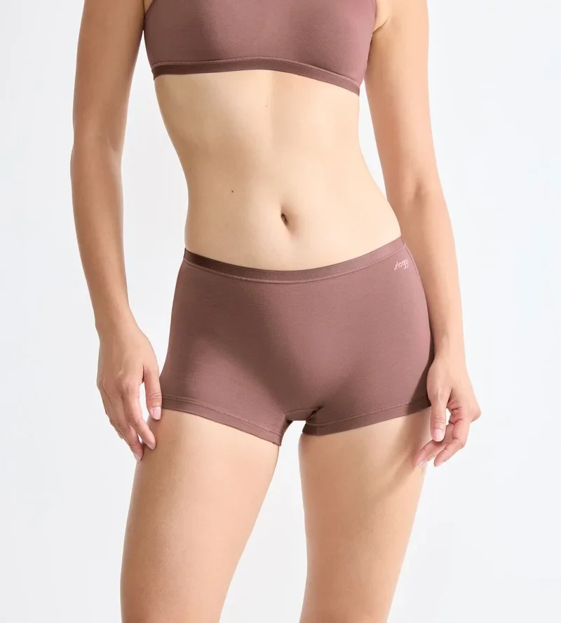 Sloggi - Go Daily Baumwollshorts, 3er-Pack, Kakao