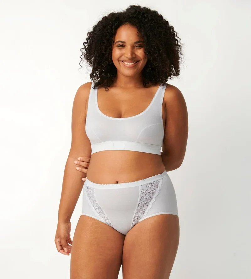 Sloggi – Schicke High-Waist-Slips, 4er-Pack, Weiß