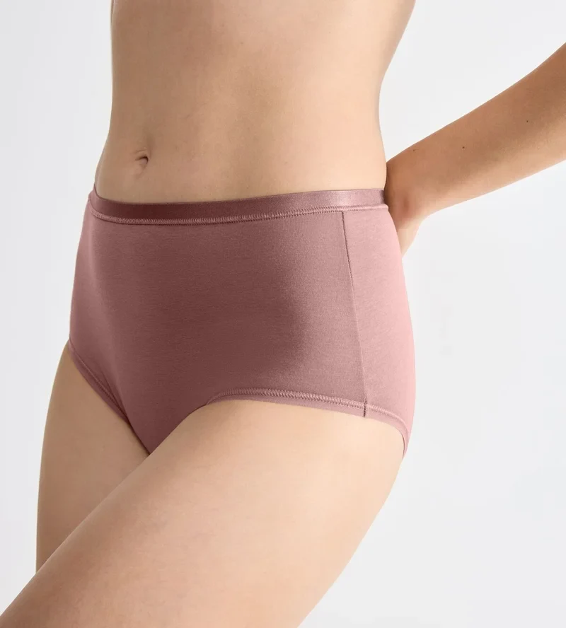Sloggi - Go Daily Baumwoll-Slips mit hohem Bund, 3er-Pack, Kakao
