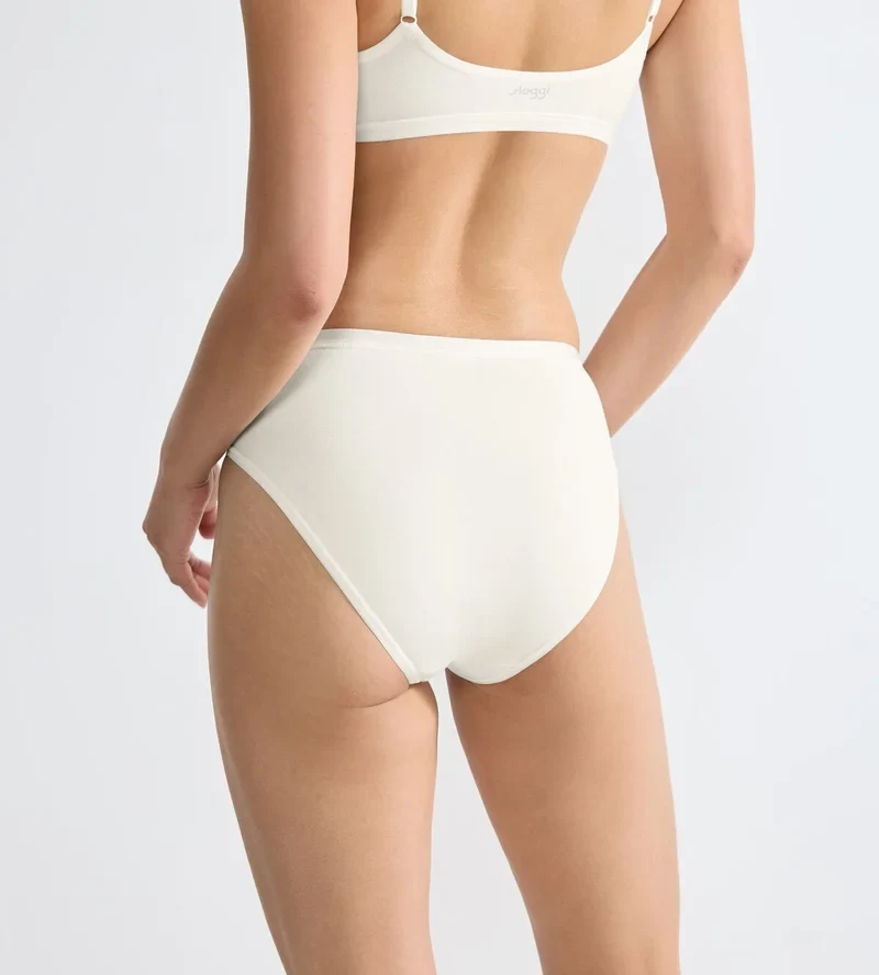 Sloggi - Go Daily Baumwollslips, 3er-Pack, Seidenweiß