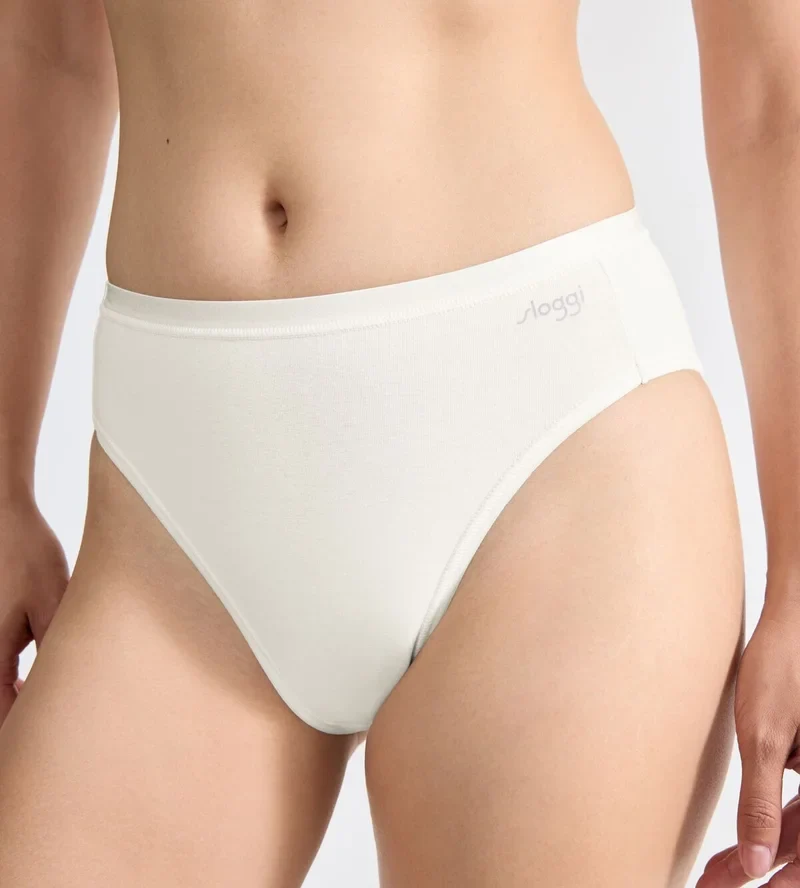 Sloggi - Go Daily Baumwollslips, 3er-Pack, Seidenweiß