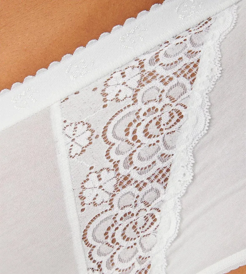 Sloggi - Schicker Slip mit niedrigem Bund, Weiß