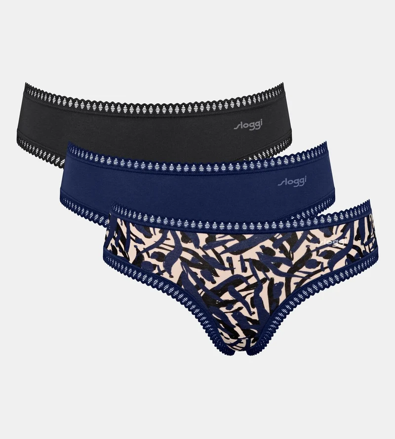 Sloggi - Go Crush Hipster 3er-Pack Blau