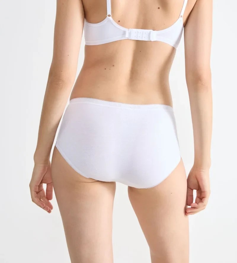 Sloggi - Basic Plus High Waist Midi Brief Weiß