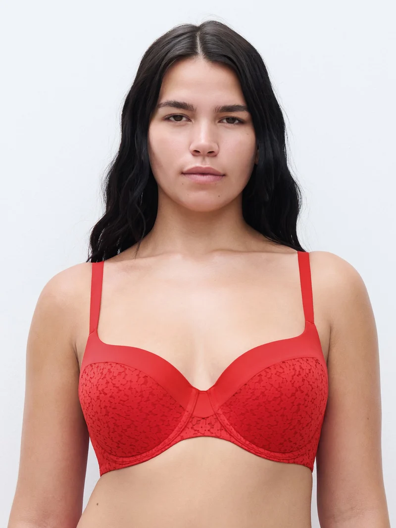 Chantelle EasyFeel – Norah Bügel-BH in Mohnrot