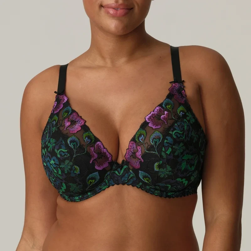 Primadonna - San Angel Halb gepolsterter Plunge-BH Pfauenfeder