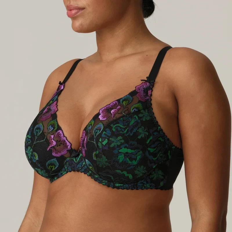 Primadonna - San Angel Halb gepolsterter Plunge-BH Pfauenfeder