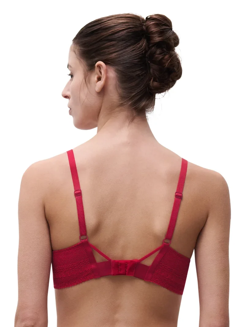 Chantelle - Amor Plunge T-Shirt-BH Scharlachrot