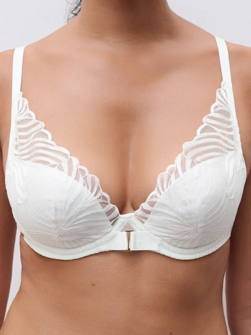 Chantelle – Legend Plunge T-Shirt-BH Milch