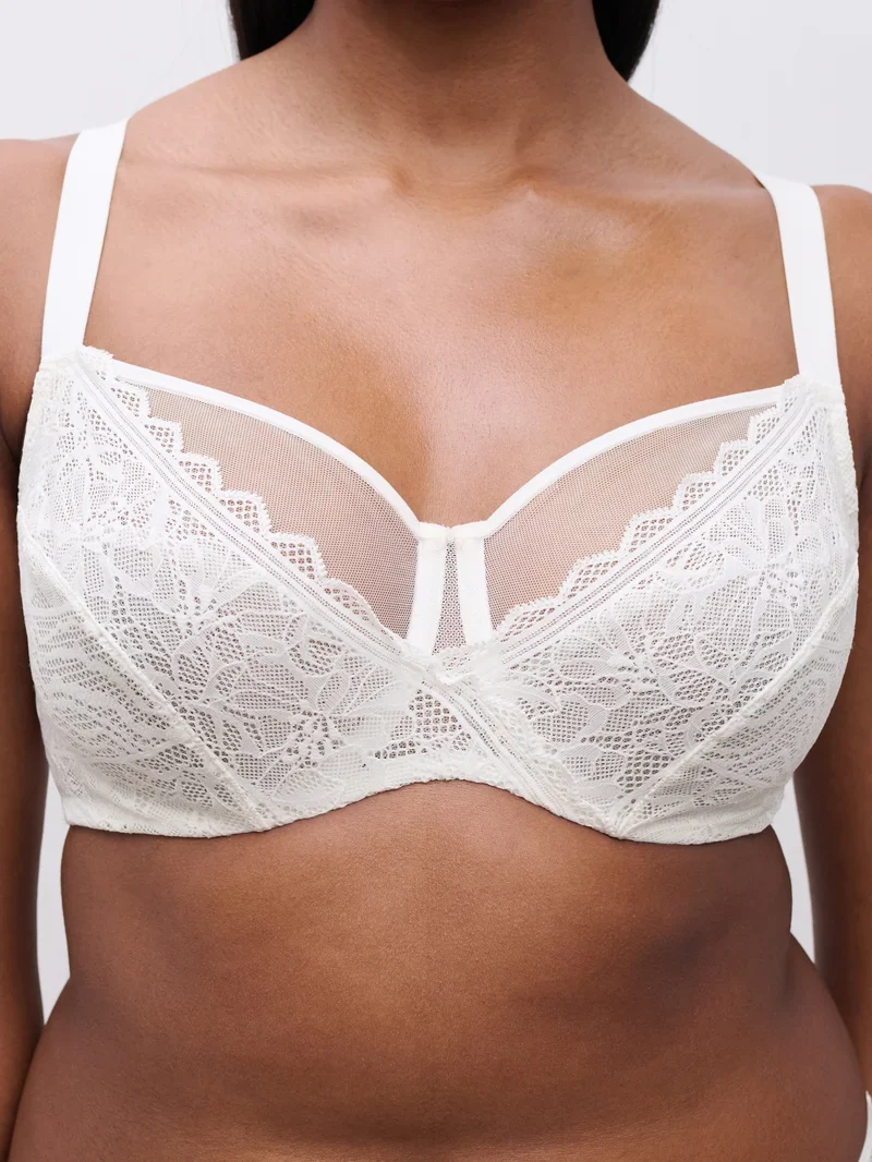 Chantelle – Floral Touch – Stark bedeckender Bügel-BH in Milch