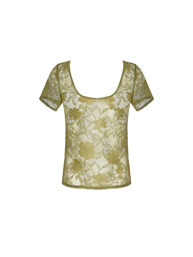 Antigel von Lise Charmel – Dentelle Rebelle Top Vert Mousse