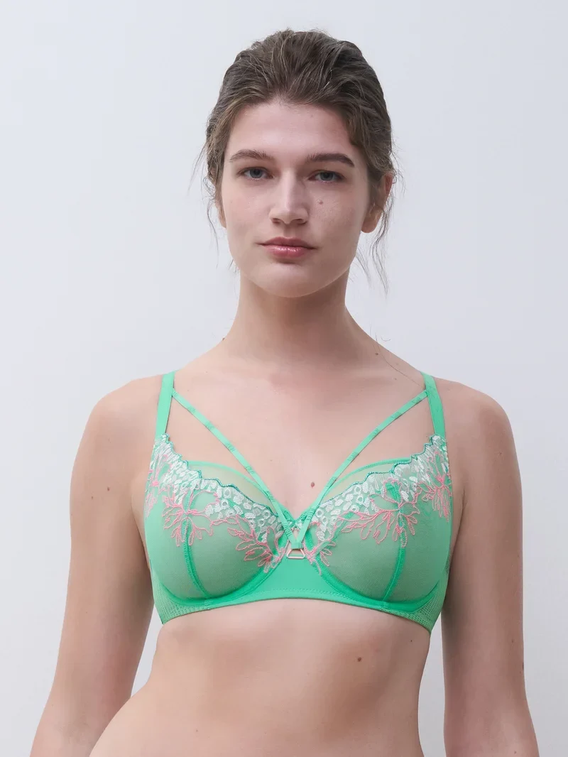 Chantelle – Spice – Stark bedeckender Bügel-BH, Aqua Fluo