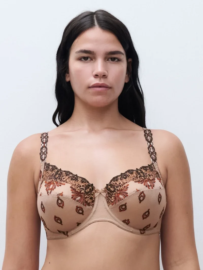 Chantelle – Champs Elysees 3-teiliger BH mit Katzenmuster