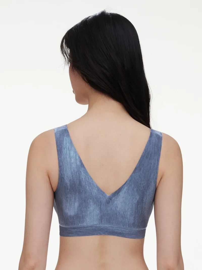 Chantelle - Softstretch-Wattiertes Top mit blauem Denim-Print