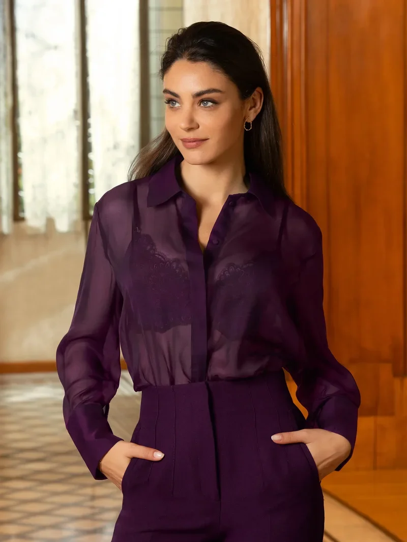 Lise Charmel - Variations Desir Bluse Lila Desir