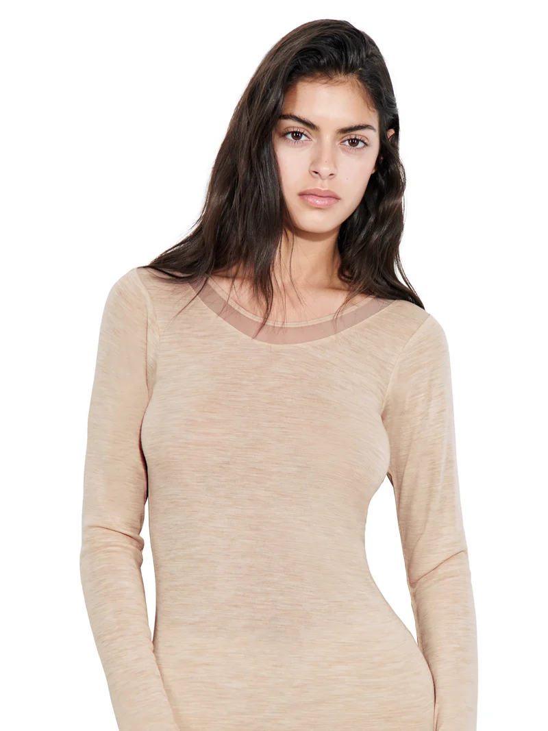 Femilet - Juliana T-Shirt Langarm Heather Nude