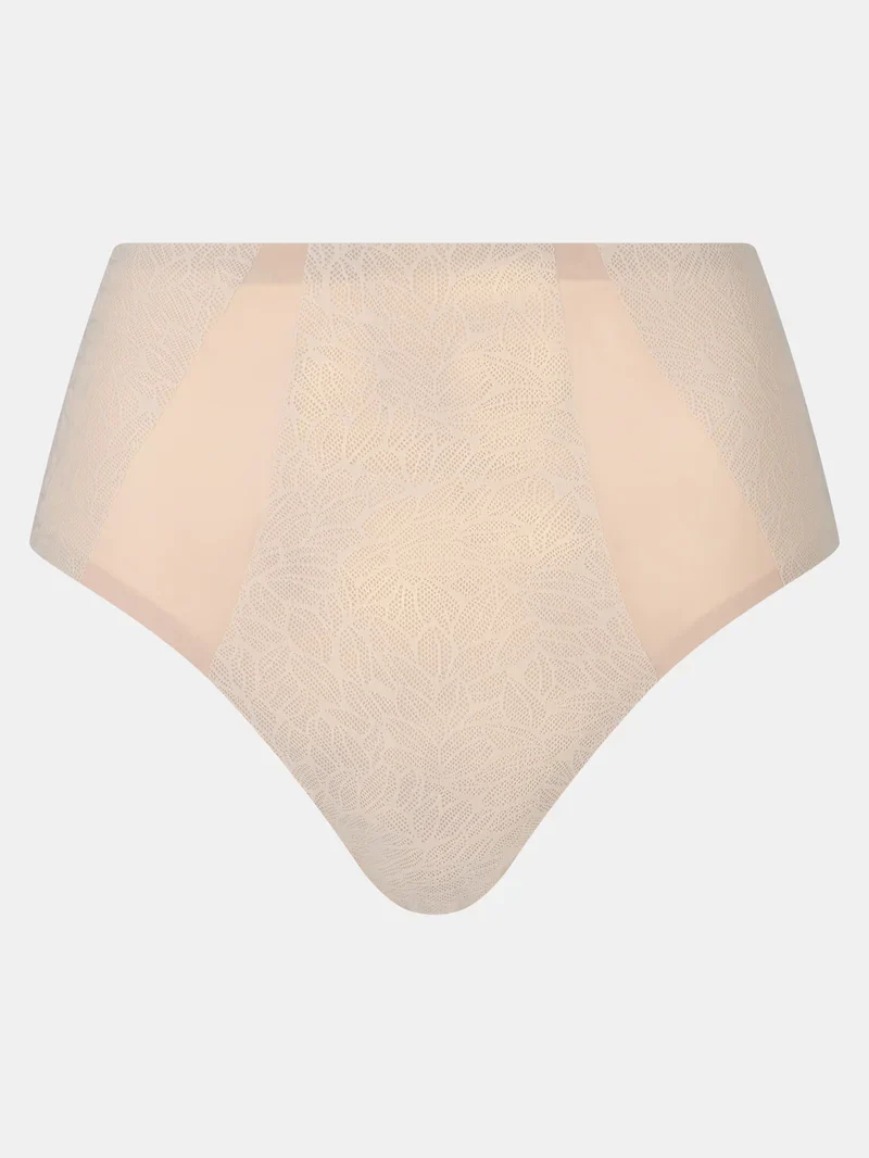 Chantelle - Hoch taillierter, stützender Slip aus reiner Spitze in Goldbeige