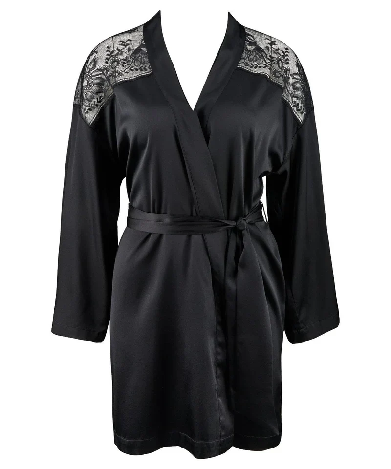 Aubade - Midnight Whisper Kimono Noir
