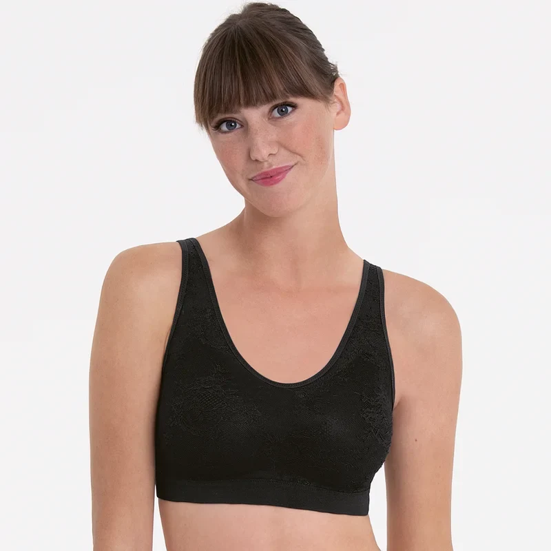 Anita Care - Essential Lace Post Mastektomie-Bralette, gepolsterte Körbchen, Schwarz