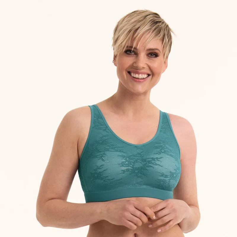 Anita Care - Essential Lace Post Mastectomy Bralette Gepolsterte Körbchen Helles Smaragd