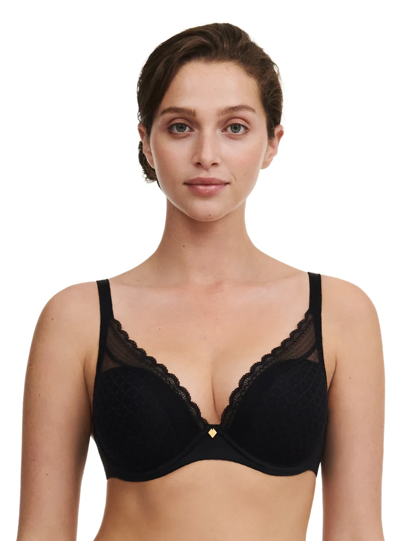 Chantelle Easyfeel – Norah Plunge T-Shirt-BH Schwarz