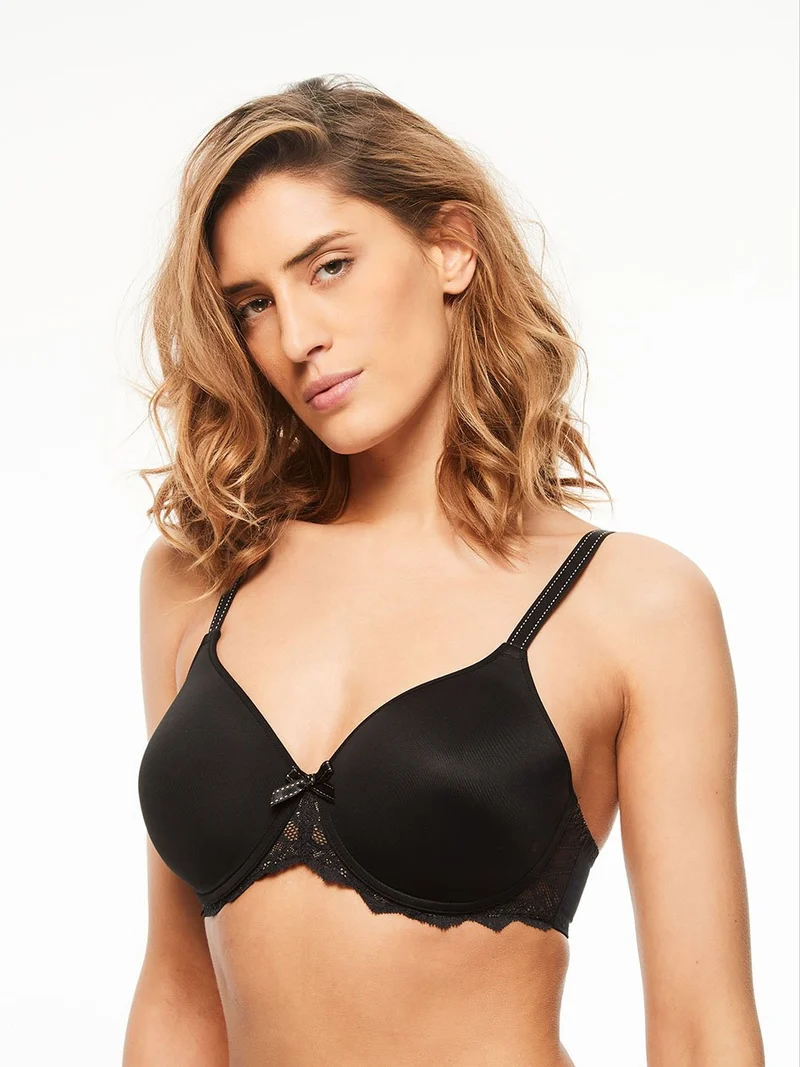 Chantelle – Rive Gauche Halbschalen-T-Shirt-BH Schwarz
