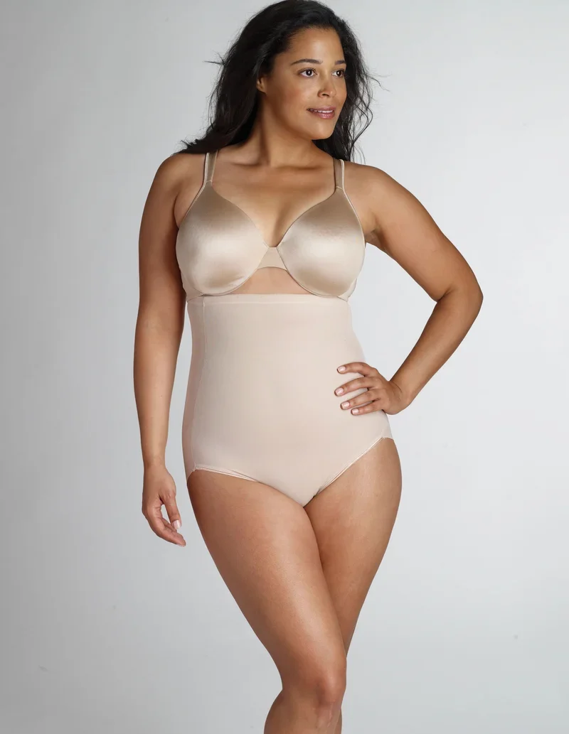 Naomi & Nicole Shapewear – Unglaublicher Komfort-Slip mit hoher Taille, warmes Beige