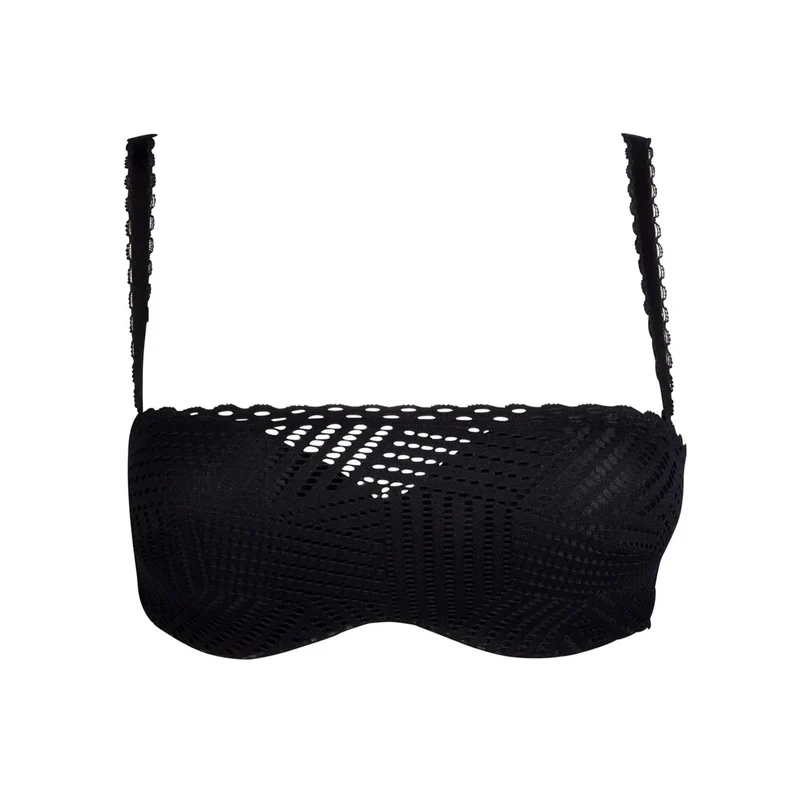 Antigel von Lise Charmel – Tressage Graphic trägerloser Bandeau-BH Tressage Noir