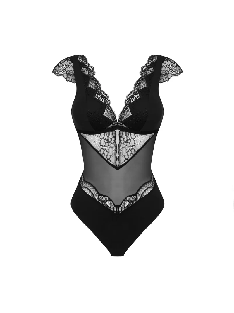 Lise Charmel - Sublime En Dentelle Spitzen-Bodysuit Schwarz