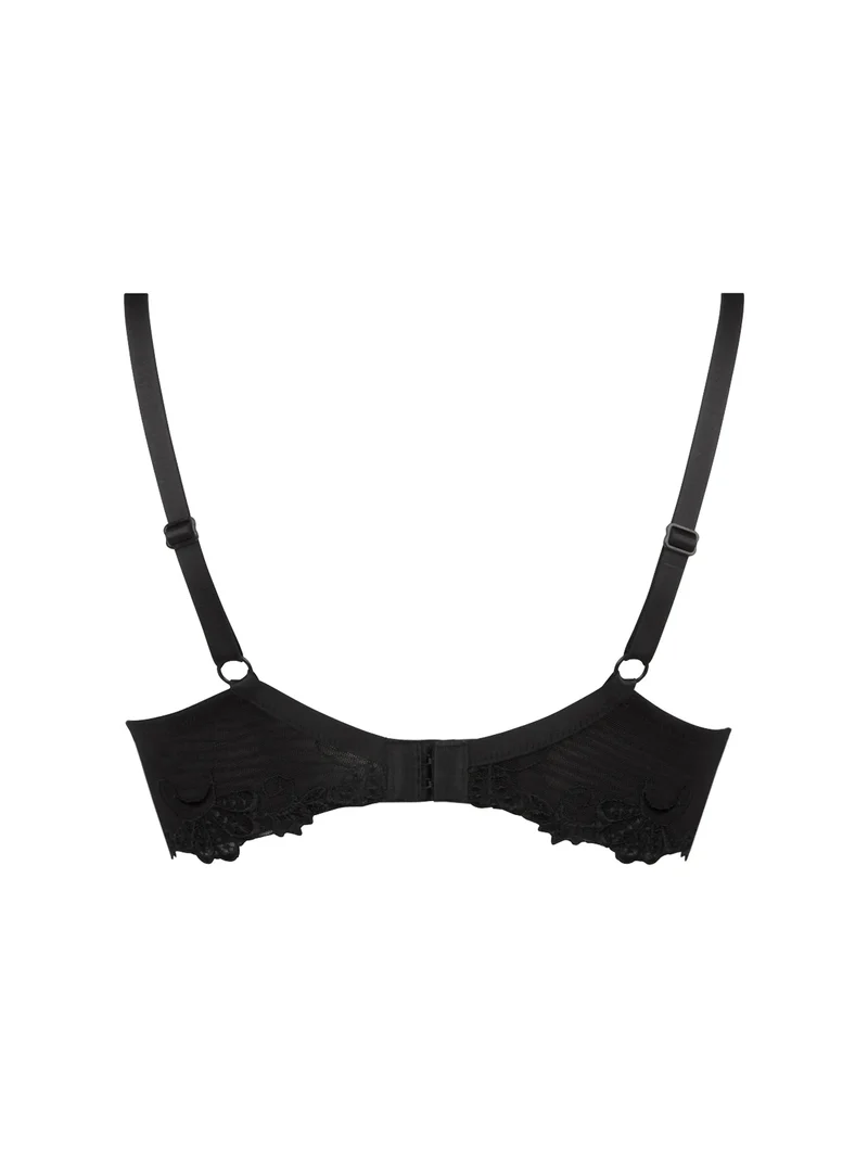 Lise Charmel – Dressing Floral Heart Shaped Spacer Plunge Bra Noir