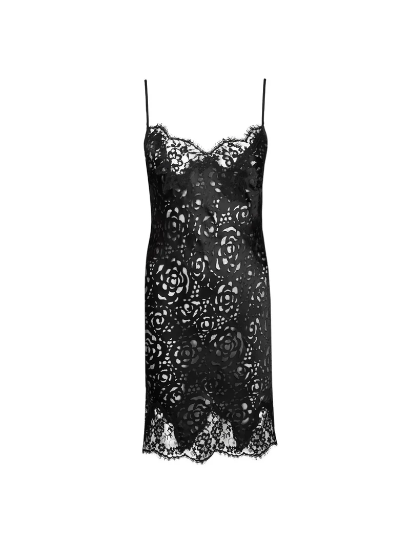 Lise Charmel – Dressing Floral Nighty Noir