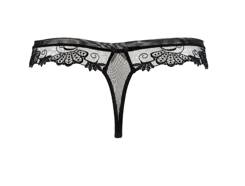 Lise Charmel – Dressing Floral Thong Noir